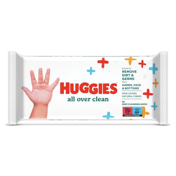 Toallitas para bebés all over clean Huggies bolsa 56 unidades - 1 ud - Imagen del producto en Findit