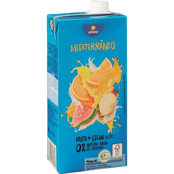 Zumo Leche Mediterraneo - 1 l - Imagen del producto en Findit