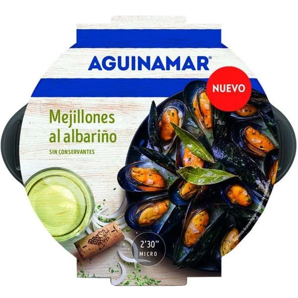 Mejillón cocido al albariño AGUINAMAR, bandeja 500 g - 0.5 kg - Imagen del producto en Findit