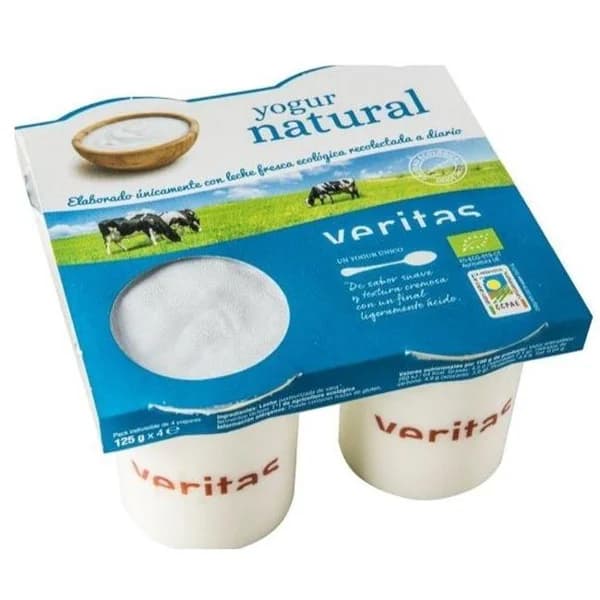 Yogur natural VERITAS, pack 4x125 g - 1 ud - Imagen del producto en Findit