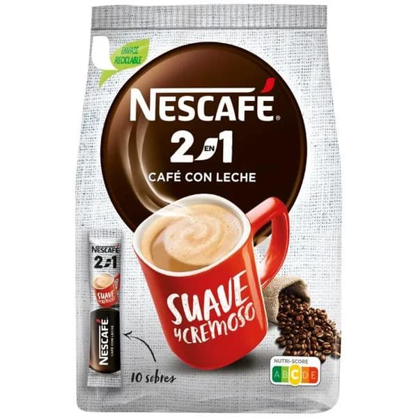 Café soluble 2en1 NESCAFÉ, bolsa 90 g - 1 ud - Imagen del producto en Findit