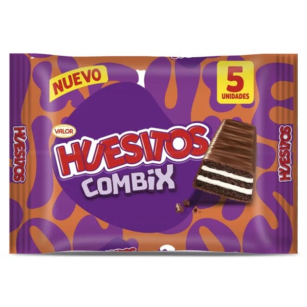 Barritas de barquillo recubierta de chocolate con leche combix Huesitos bolsa 100 g - 0.1 kg - Imagen del producto en Findit