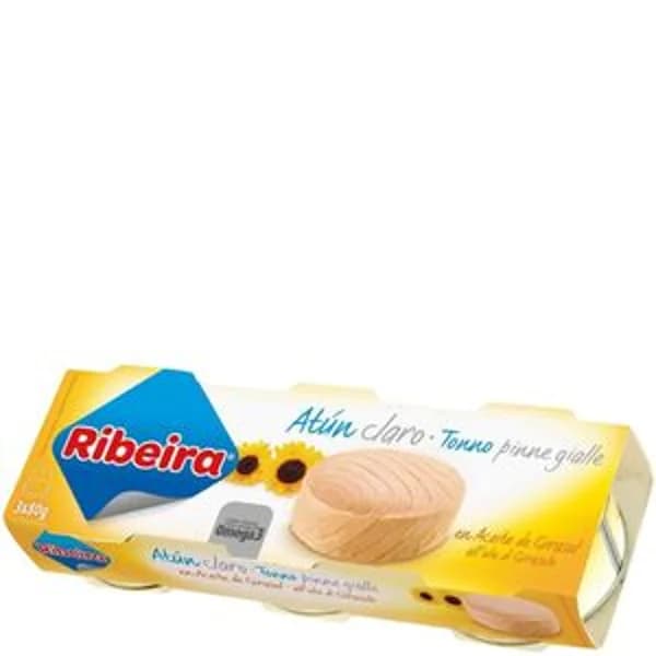 Atún claro en aceite de girasol 3x70 g - 1 ud - Imagen del producto en Findit