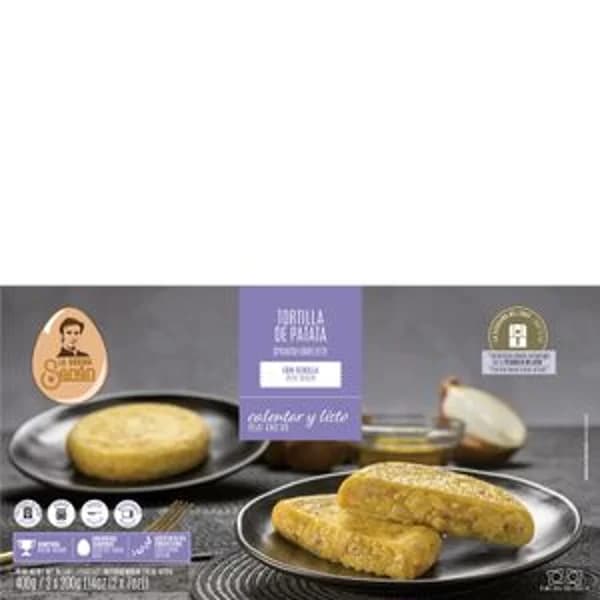 Tortilla de patata con cebolla 2 unidades 400 g - 0.4 kg - Imagen del producto en Findit