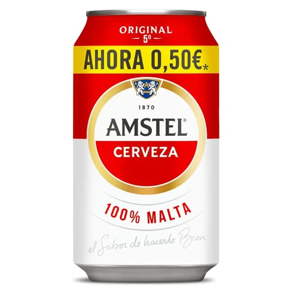 Cerveza Amstel lata 33 cl - 0.33 l - Imagen del producto en Findit