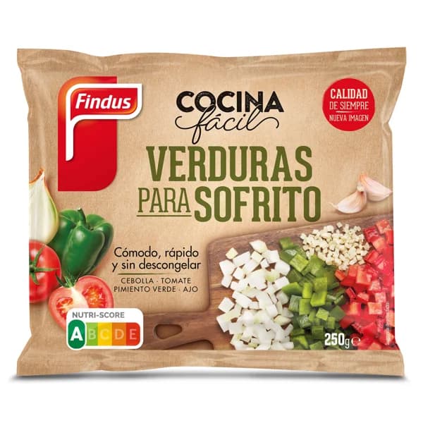 Verduras para sofrito Findus bolsa 250 g - 0.25 kg - Imagen del producto en Findit