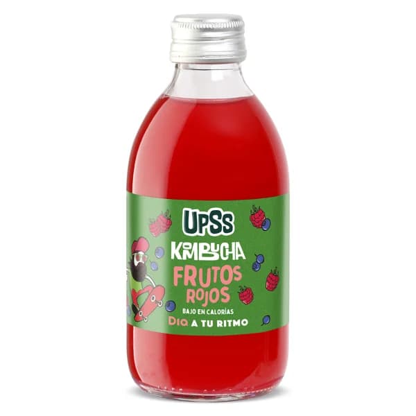 Bebida de kombucha con frutos rojos Upss Dia botella 250 ml - 0.25 ud - Imagen del producto en Findit