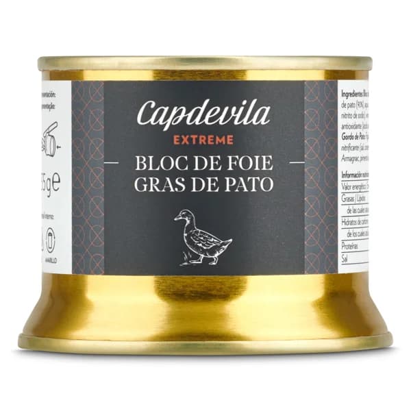 Bloc de foie de pato Capdevila lata 135 g - 1 ud - Imagen del producto en Findit