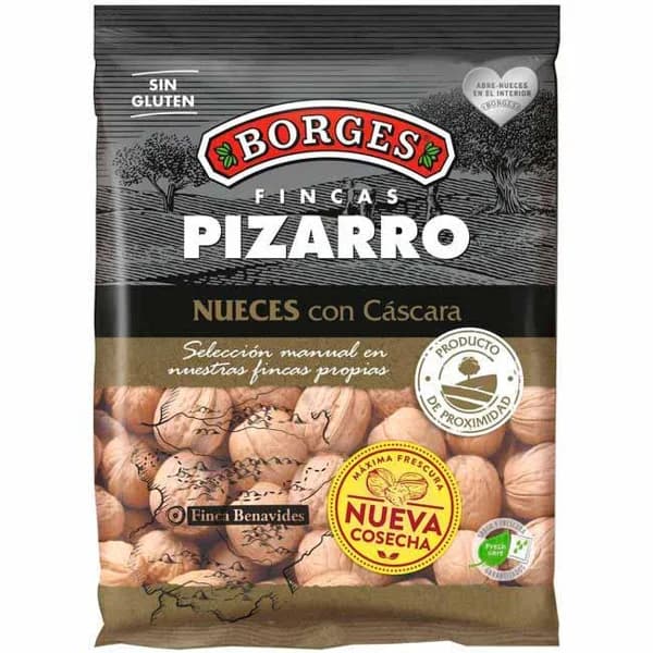 Nuez pizarro con càscara BORGES, bolsa 500 g - 1 ud - Imagen del producto en Findit