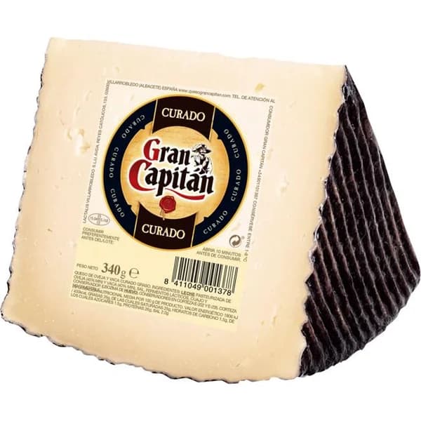 Queso curado GRAN CAPITÁN, cuña 340 g - 1 ud - Imagen del producto en Findit