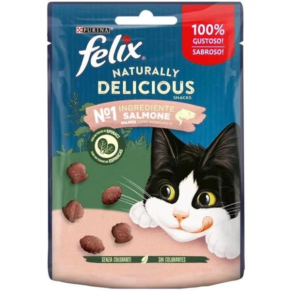 Snack natural delicious de salmón para gato FÉLIX, bolsa 50 g - 1 ud - Imagen del producto en Findit