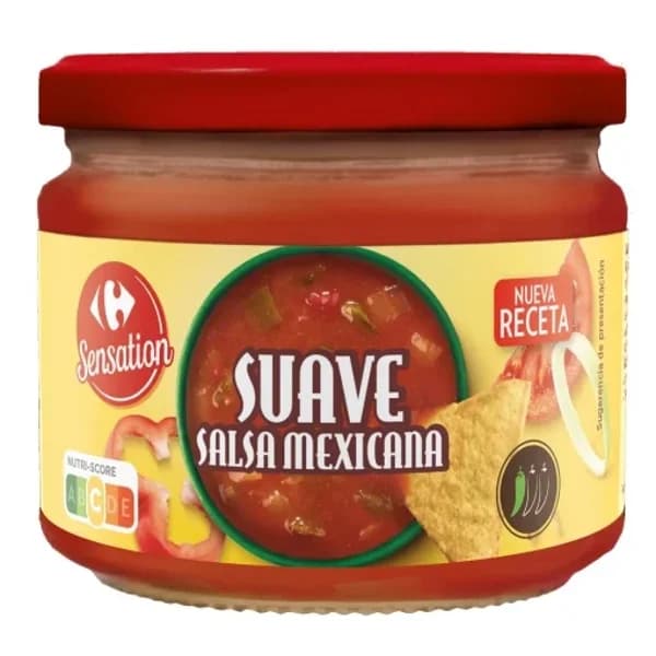 Salsa mexicana suave Sensation Carrefour 300 g. - 0.3 kg - Imagen del producto en Findit