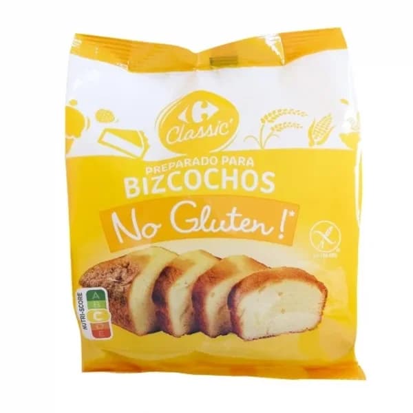 Preparado para bizcocho Classic Carrefour No Gluten sin gluten 400 g. - 0.4 kg - Imagen del producto en Findit