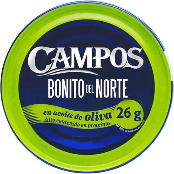Bonito del Norte en aceite de oliva CAMPOS, lata 150 g - 1 ud - Imagen del producto en Findit