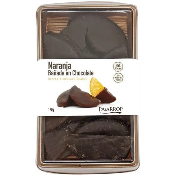 Naranja con chocolate PAIARROP, bandeja 170 g - 1 ud - Imagen del producto en Findit