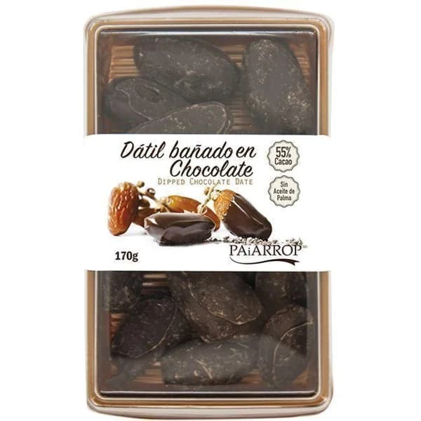 Dátil con chocolate PAIARROP, bandeja 170 g - 1 ud - Imagen del producto en Findit