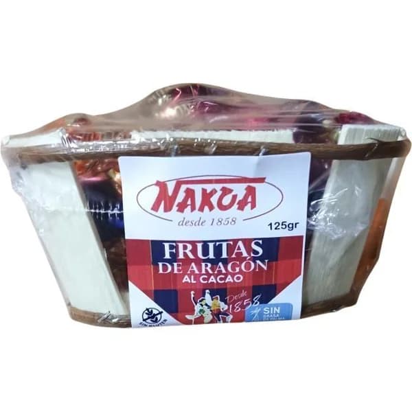 Fruta de Aragón con baño cacao NAKOA, cesta 125 g - 1 ud - Imagen del producto en Findit