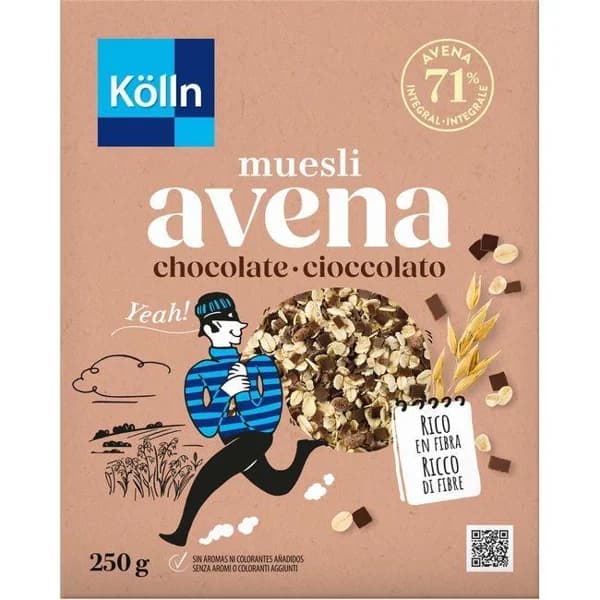 Cereales muesli de chocolate KÖLLN, caja 250 g - 1 ud - Imagen del producto en Findit