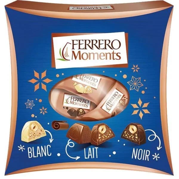 Bombones T21 FERRERO MOMENTS, caja 186 g - 1 ud - Imagen del producto en Findit