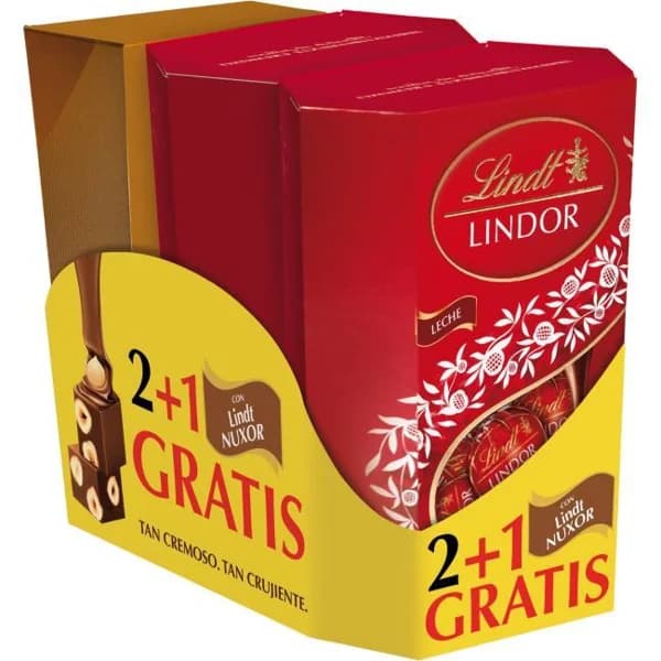 Bombón de leche + Nuxor Cornet LINDOR, caja 550 g - 1 ud - Imagen del producto en Findit