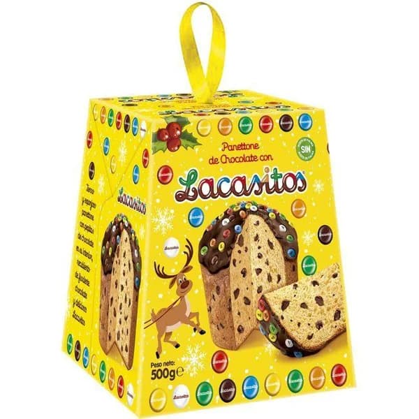 Panettone de chocolate con lacasitos LACASA, caja 500 g - 1 ud - Imagen del producto en Findit