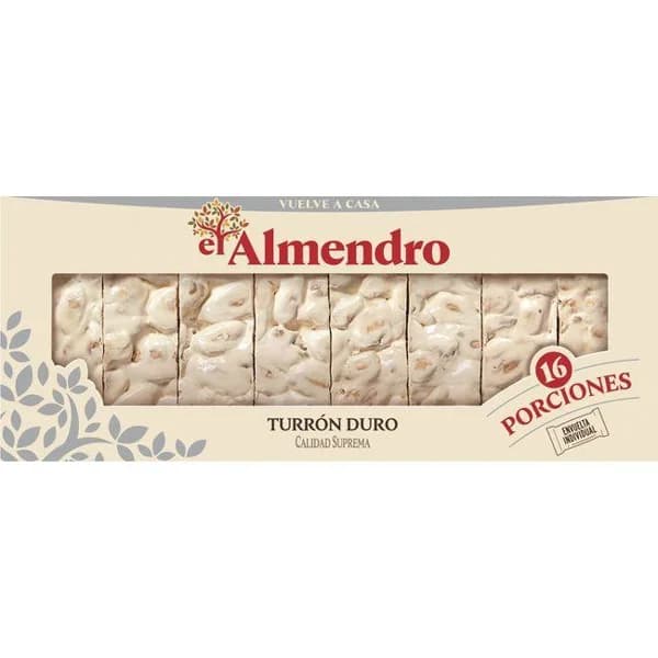 Porciones de turrón duro EL ALMENDRO, caja 400 g - 1 ud - Imagen del producto en Findit