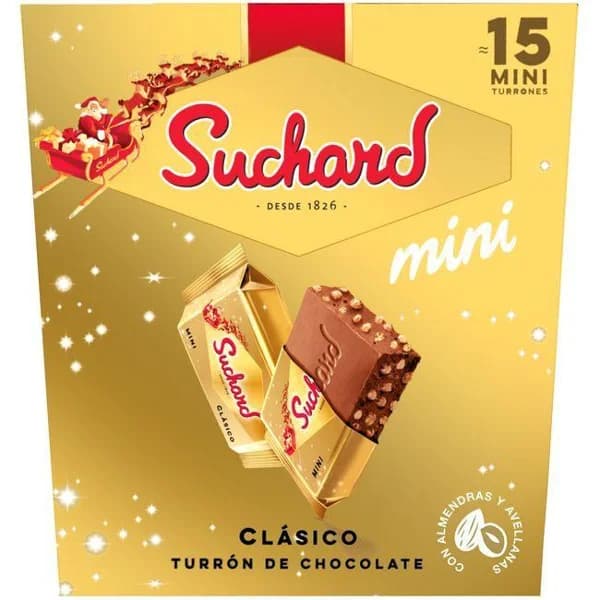 Mini turrón de chocolate con arroz inflado SUCHARD, caja 192 g - 1 ud - Imagen del producto en Findit