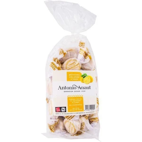 Polvorón de limón f. secos-s. huevo-s. leche ANAUT, bolsa 400 g - 1 ud - Imagen del producto en Findit