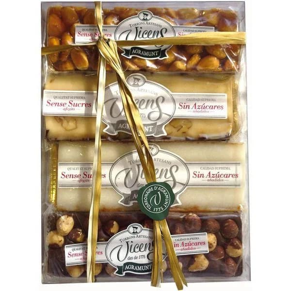 Turrones sin azúcar VICENS, pack 4x80 g - 1 ud - Imagen del producto en Findit