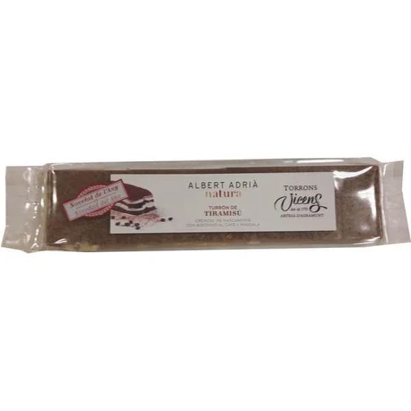 Turrón de tiramisú Adrià Natura alargado VICENS, tableta 250 g - 1 ud - Imagen del producto en Findit