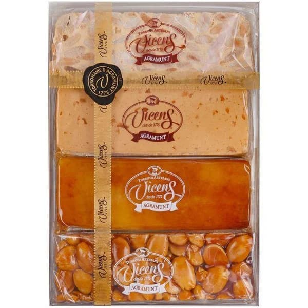 Estuche 1 regalo 4 turrones VICENS, bandeja 320 g - 1 ud - Imagen del producto en Findit
