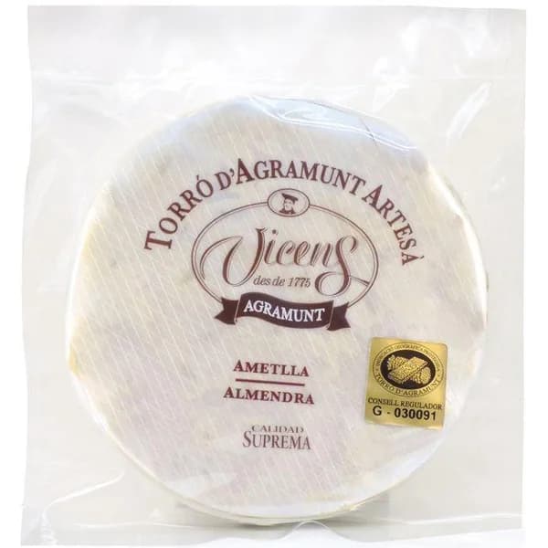 Torta artesanal almendra VICENS, tableta 200 g - 1 ud - Imagen del producto en Findit