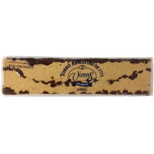 Turrón blando crujiente chocolate especial VICENS, tableta 300 g - 1 ud - Imagen del producto en Findit