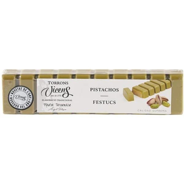 Turrón de pistacho especial VICENS, tableta 300 g - 1 ud - Imagen del producto en Findit