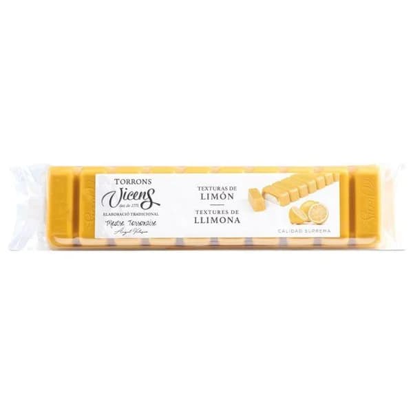 Turrón de limón alargado VICENS, tableta 300 g - 1 ud - Imagen del producto en Findit