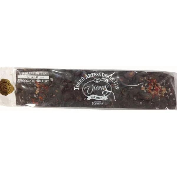 Turrón a la sal bitter VICENS, tableta 250 g - 1 ud - Imagen del producto en Findit
