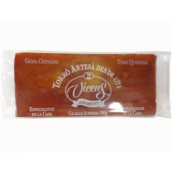 Turrón de crema quemada VICENS, tableta 300 g - 1 ud - Imagen del producto en Findit