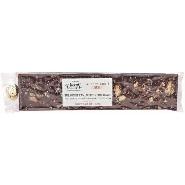 Turrón de pan-aceite-chocolate VICENS, tableta 250 g - 1 ud - Imagen del producto en Findit