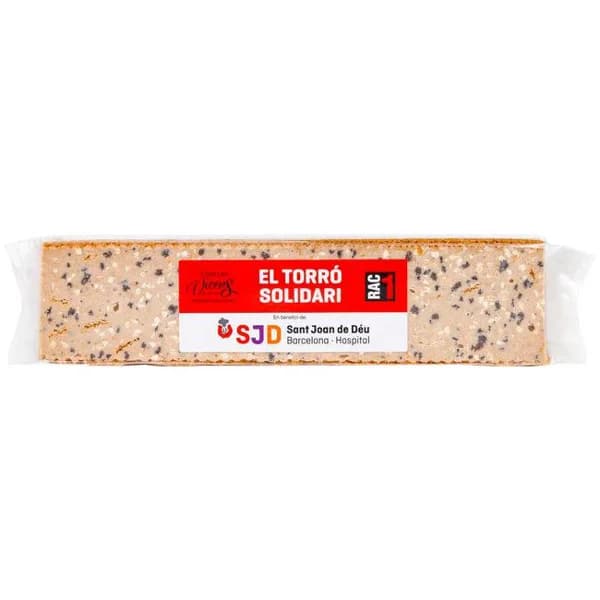 Turrón de crema con almendra-cookies VICENS, tableta 300 g - 1 ud - Imagen del producto en Findit