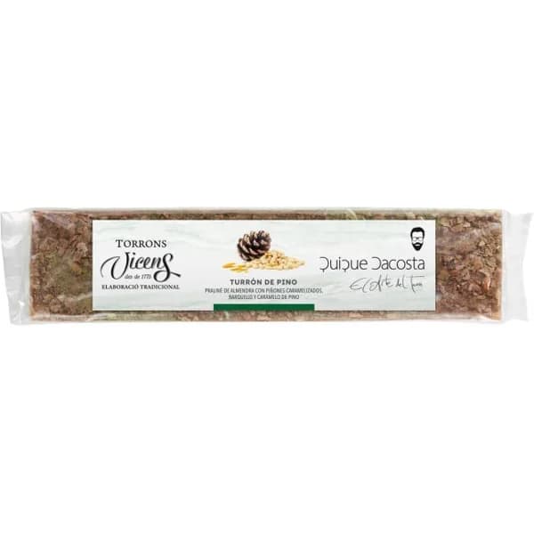 Turrón de pino alargado Quique Dacosta VICENS, tableta 300 g - 1 ud - Imagen del producto en Findit