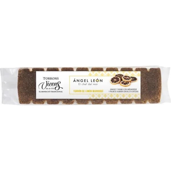 Turrón de limón marroquí VICENS ÁNGEL LEÓN, tableta 300 g - 1 ud - Imagen del producto en Findit