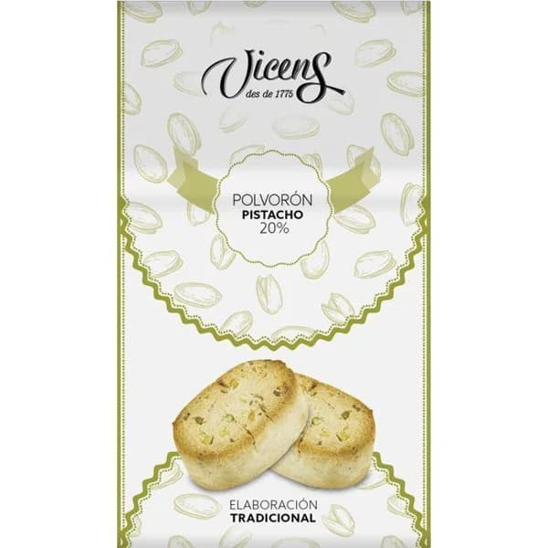 Polvorón de pistacho VICENS, bolsa 240 g - 1 ud - Imagen del producto en Findit