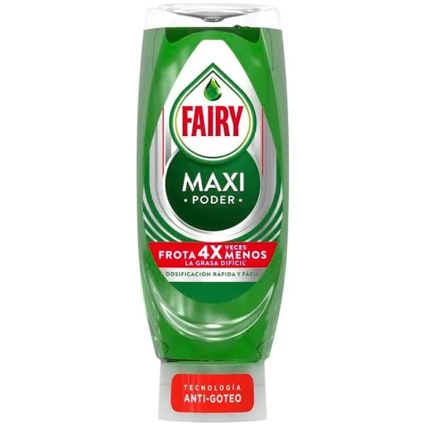 Lavavajillas a mano FAIRY MAXIPODER, botella 545 ml - 1 ud - Imagen del producto en Findit