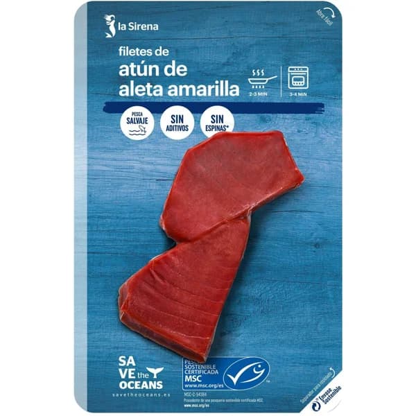 Filetes de atún MSC LA SIRENA, bandeja 225 g - 1 ud - Imagen del producto en Findit
