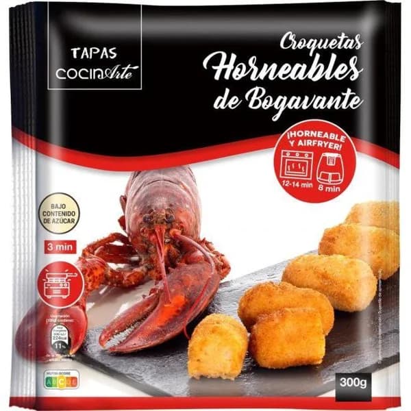 Croqueta de bogavante horneable COCINARTE, bandeja 300 g - 1 ud - Imagen del producto en Findit
