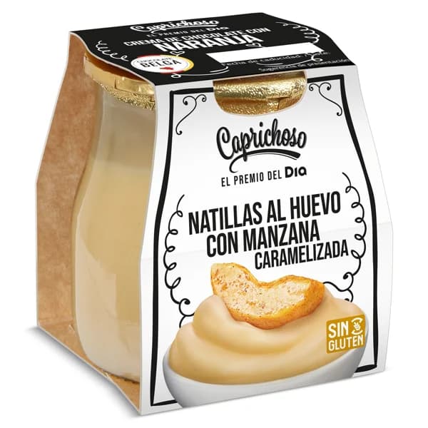 Natillas al huevo con manzana caramelizada Caprichoso Dia vaso 125 g - 1 ud - Imagen del producto en Findit