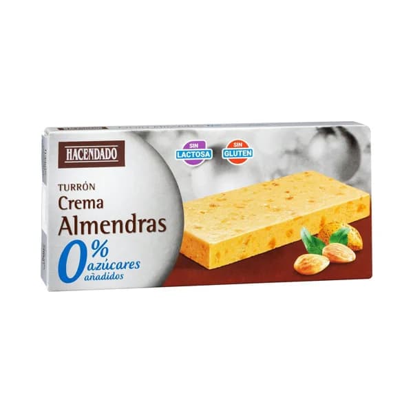 Turrón crema de almendras Hacendado 0% azúcares añadidos - 1 ud - Imagen del producto en Findit