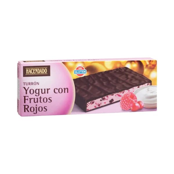 Turrón de chocolate negro con yogur y frutos rojos Hacendado - 1 ud - Imagen del producto en Findit