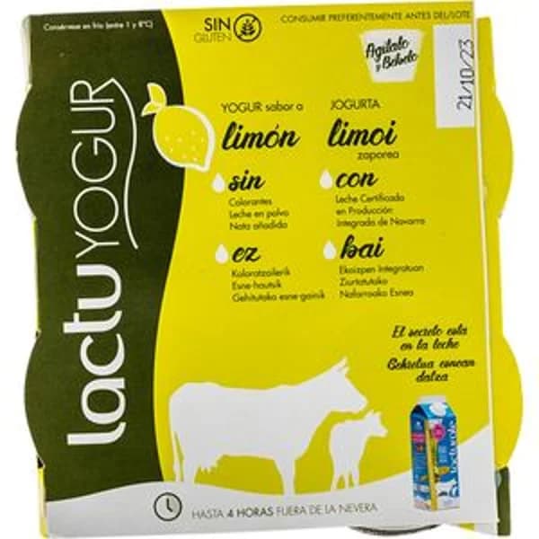 Yogur con sabor a limón 4x125 g - 0.5 kg - Imagen del producto en Findit