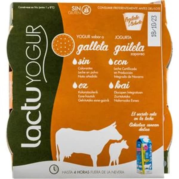 Yogur sabor galleta 4x125 g - 0.5 kg - Imagen del producto en Findit